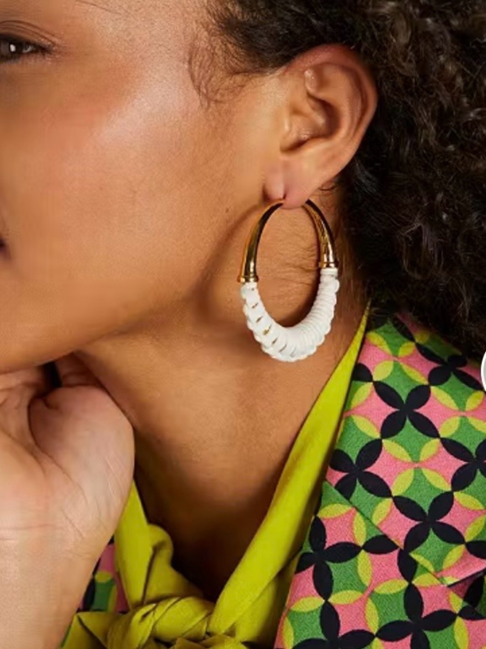 KATE SPADE Bohemia Leather  Wrapped Hoop Earrings NWT